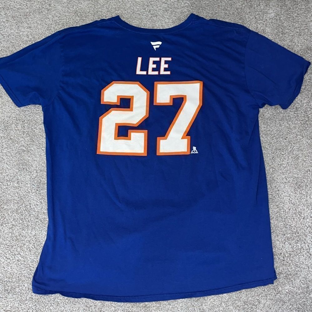 Blue Anders 27 Captain New York Islanders Jersey style T shirt 2XL mens